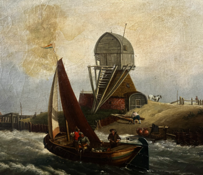 BRITISH SCHOOL "OUDE SCHELD– TEXEL ISLAND, LOOKING TOWARDS NIEUWE DIEP AND THE ZUIDER ZEE" (AFTER WILLIAM CLARKSON STANFIELD) c. 1880