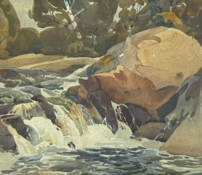 FREDERICK A. FRASER "UNTITLED (CASCADING RAPIDS)" c.1940