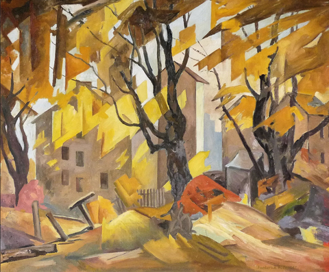 FREDERICK A. FRASER "UNTITLED (ABANDONED MILL)" c.1940