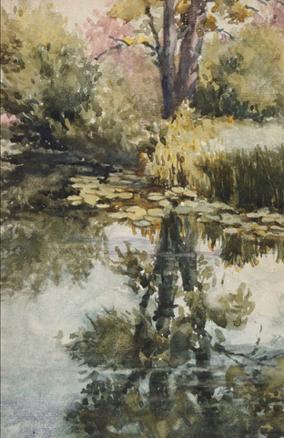 FREDERICK A. FRASER "UNTITLED (SUMMER IN LEASIDE BESIDE WATERLILIES)" c. 1932