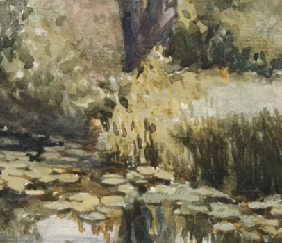 FREDERICK A. FRASER "UNTITLED (SUMMER IN LEASIDE BESIDE WATERLILIES)" c. 1932