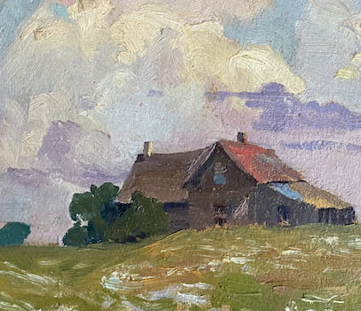 FREDERICK A. FRASER "BARN ON A CLOUDY DAY" c.1926