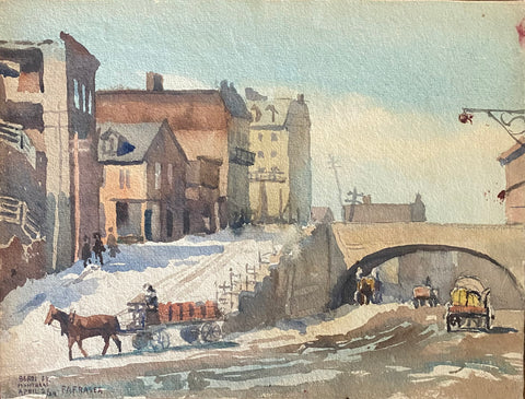 Berry St. Montreal, watercolour by F.A. Fraser