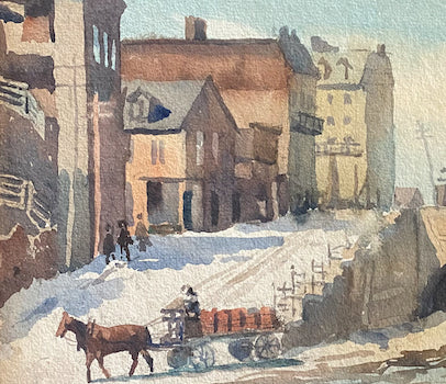 Berry St. Montreal, watercolour by F.A. Fraser