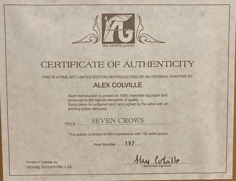 ALEX COLVILLE "SEVEN CROWS" 197/950