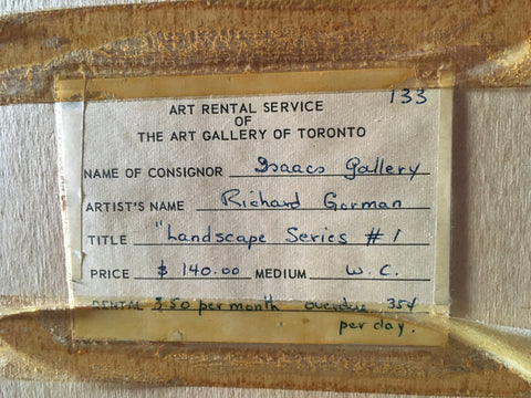 RICHARD GORMAN "LANDSCAPE SERIES #1" 1962