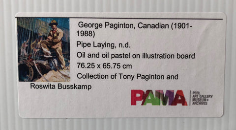 GEORGE ALFRED PAGINTON "PIPE LAYING" CIRCA 1954