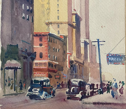 Toronto's King Street, watercolour by F.A. Fraser