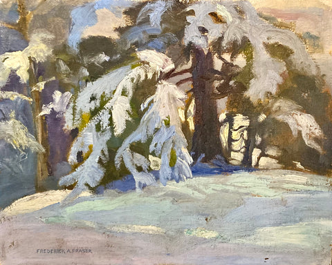 FREDERICK A. FRASER "UNTITLED (WINTER AFTERNOON TREE)" c.1934