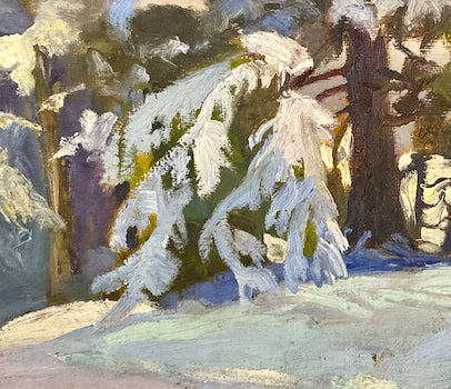 FREDERICK A. FRASER "UNTITLED (WINTER AFTERNOON TREE)" c.1934